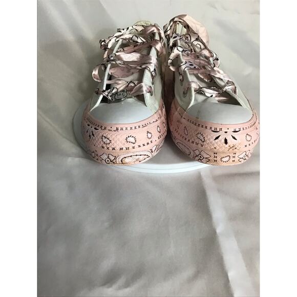 Converse x Miley Cyrus Platform Canvas Sneakers Sz.8.5 Pre owned  Pink/White - Picture 5 of 11